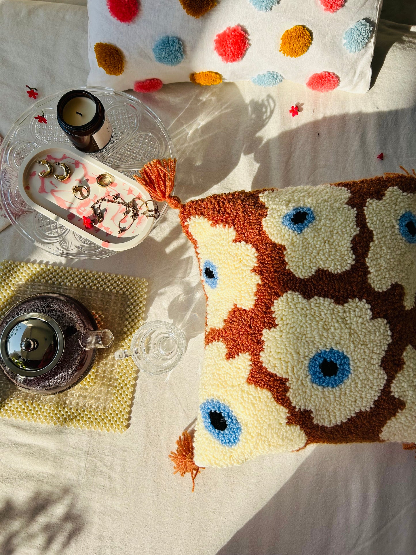 Lasa Punch needle cushion cover